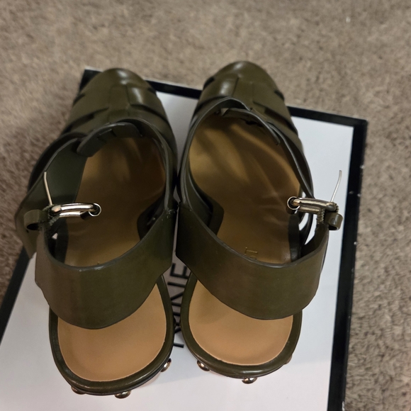 Nine West Olive Green Strappy Heels - Picture 6 of 9